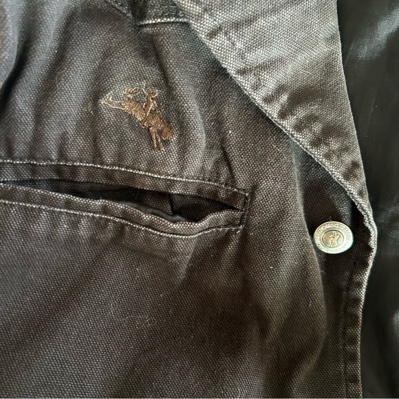 Wyoming Traders Vest Men Medium Brown Lined Canvas Western Ranch Rodeo Cowboy - Picture 7 of 11